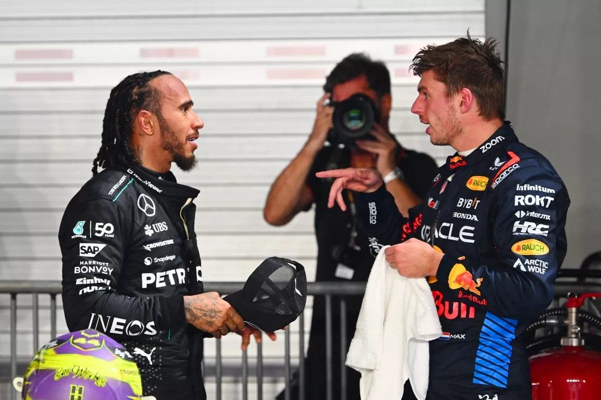 Verstappen on F1 future: Mercedes talk constructive, but I like where I am 1 Lewis Hamilton, Mercedes-AMG F1 Team, Max Verstappen, Red Bull Racing