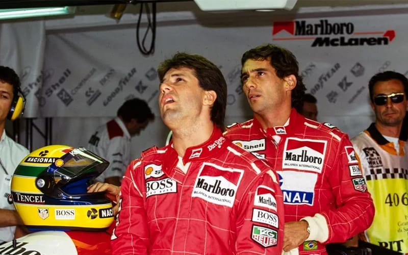 Michael Andretti and Ayrton Senna.
