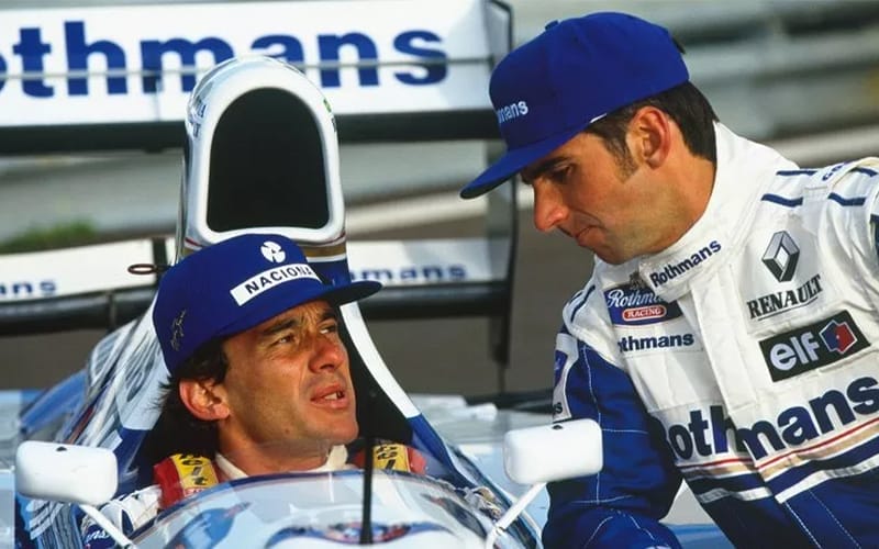 Damon Hill and Ayrton Senna, Williams FW16-Renault
