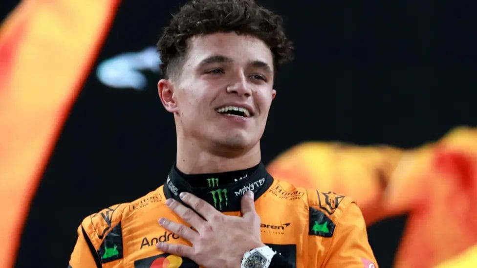 Lando Norris finished 63 points behind Max Verstappen in the 2024 drivers' championship