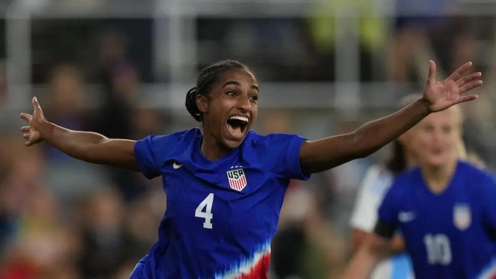 Girma won gold with the United States at the Paris 2024 Olympics