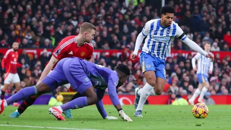 Manchester United were 2-1 down and attempting to get back into the game before Andre Onana's moment of madness