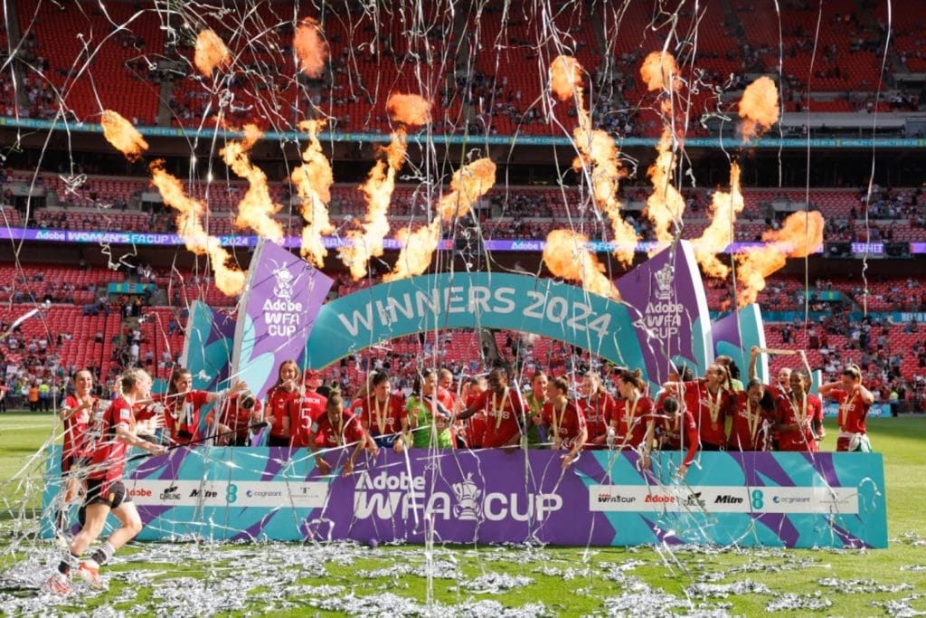 Your Guide to Watching the Women's FA Cup This Weekend 2 Manchester United beat Tottenham Hotspur in last year's final / Marc Atkins/GettyImages