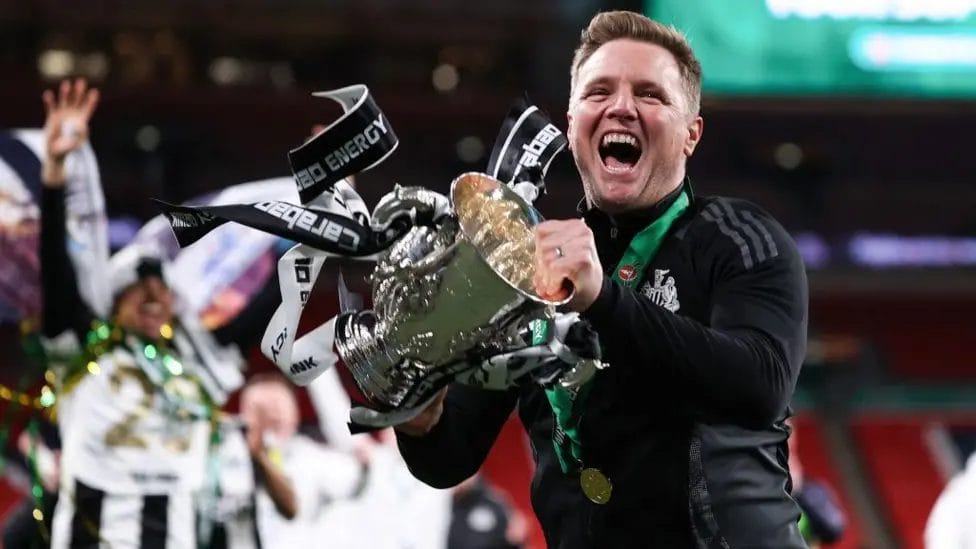 Howe's history men to go down in Newcastle folklore 1 Newcastle boss Eddie Howe will assume legendary status after winning the club's first major trophy for 56 years