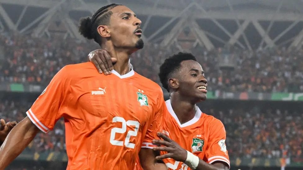 Partey nets twice for Ghana while Ivorians win again 2 Sebastien Haller (left) scored his first international goal since his winner in the Africa Cup of Nations final last year