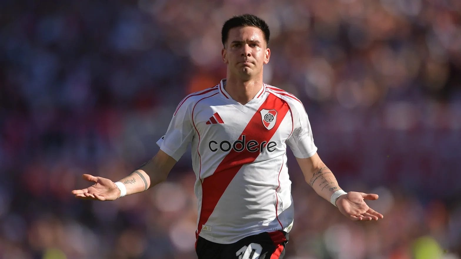 Franco Mastantuono scored the opening goal for River Plate against arch-rivals Boca Juniors on Sunday / Marcelo Endelli/GettyImages
