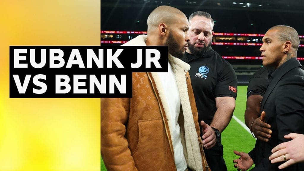 Eubank Jr 'scanned' for eggs at press conference

