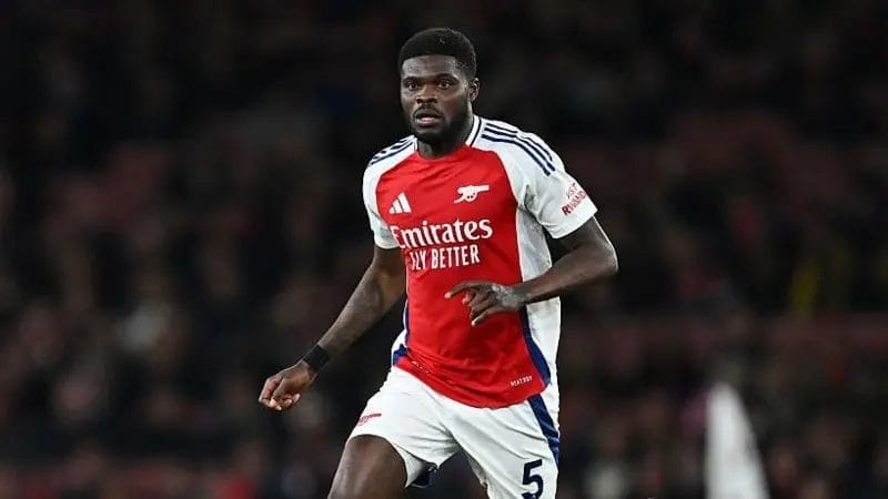 Thomas Partey has made 46 appearances in all competitions for Arsenal this season

