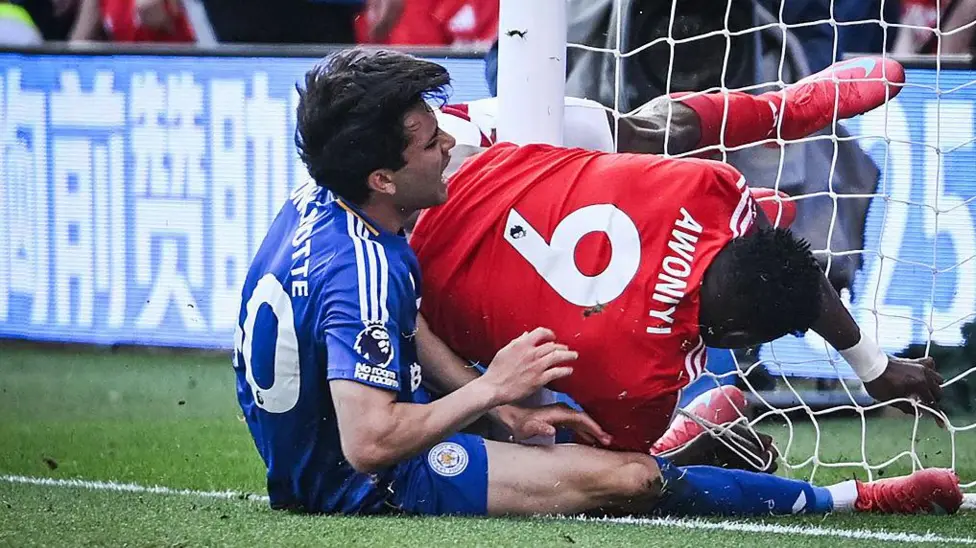 Taiwo Awoniyi (right) was replaced in the 83rd minute