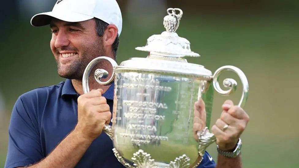 Scottie Scheffler won by five strokes, the largest margin of victory at the US PGA since Rory McIlroy won by eight in 2012