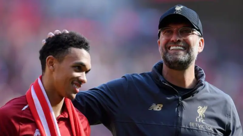 Klopp said Trent Alexander-Arnold was key in delivering success for the club during his reign