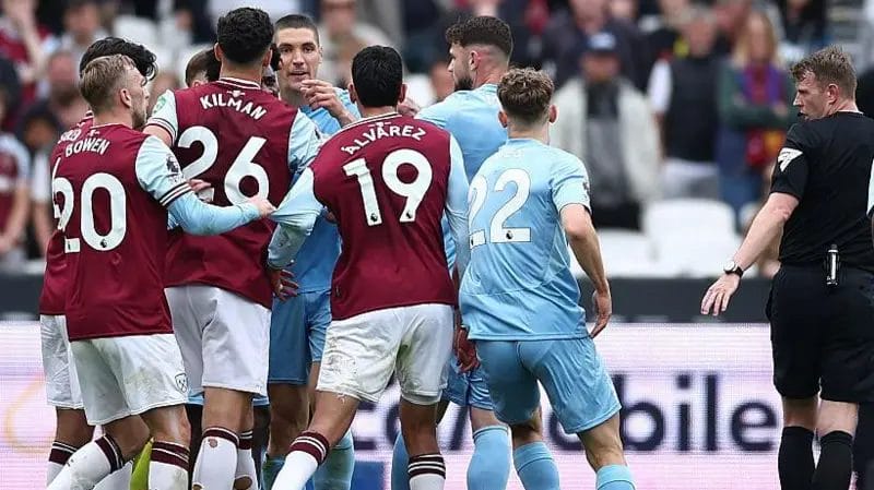 West Ham and Forest charged by FA over melee 1 Both sets of players were involved in a melee during stoppage time at London Stadium