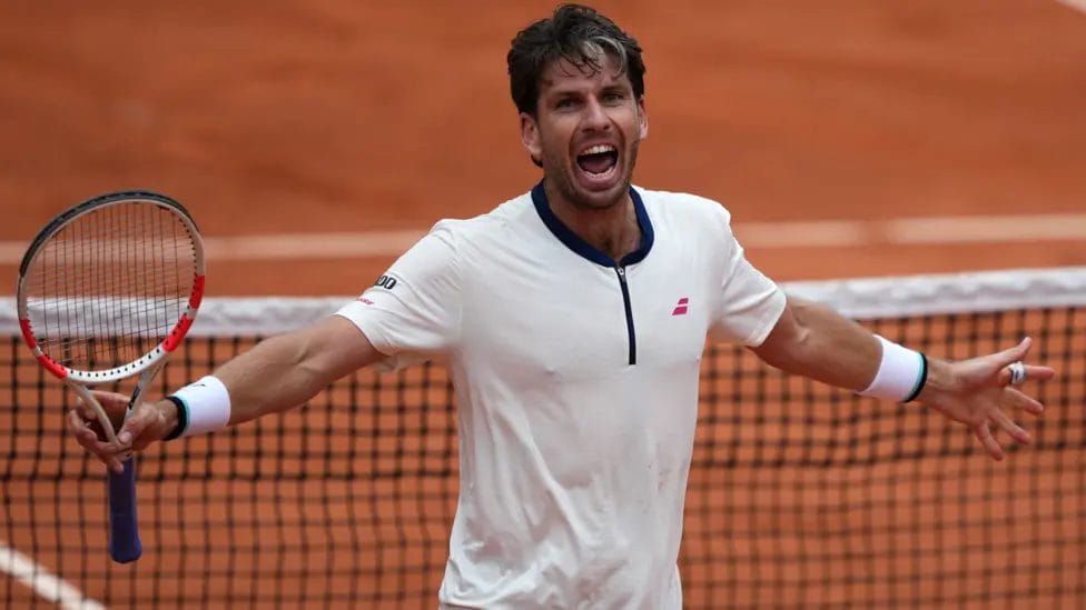Cameron Norrie broke Daniil Medvedev as he served for their first-round French Open match