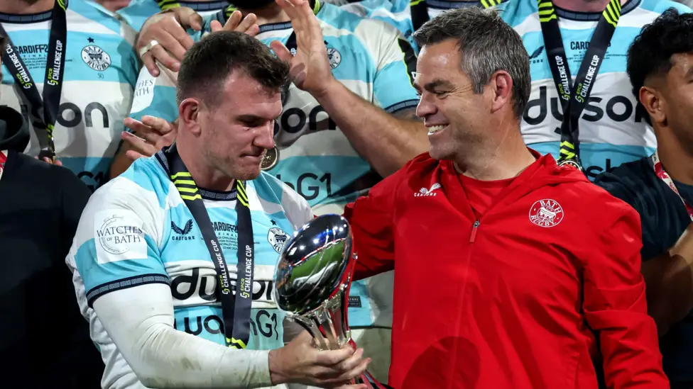 Club captain Ben Spencer (left) lifted Bath's first major trophy since 2008 as they won the European Challenge Cup