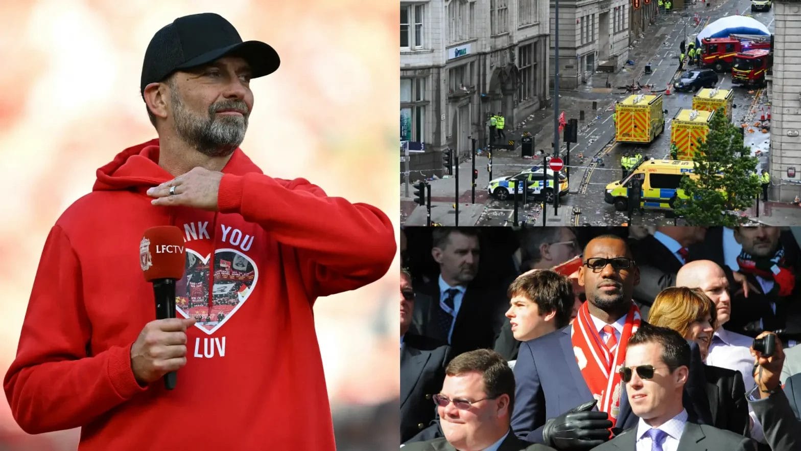 Jurgen Klopp has been left “shocked and devastated” by the events at Liverpool’s title parade, with LeBron James also posting an emotional message.