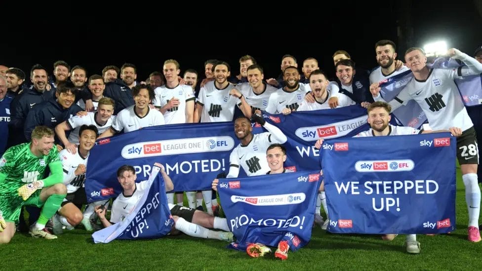 Birmingham clinched promotion with six games to spare, and were confirmed as champions before they played again

