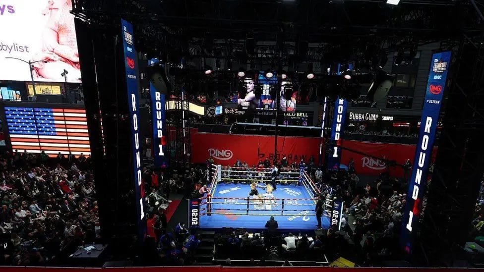 Shock Garcia loss dents prospect of Haney rematch 3 Times Square - located where Broadway and 7th Avenue meet at 42nd Street - was turned into a boxing venue.