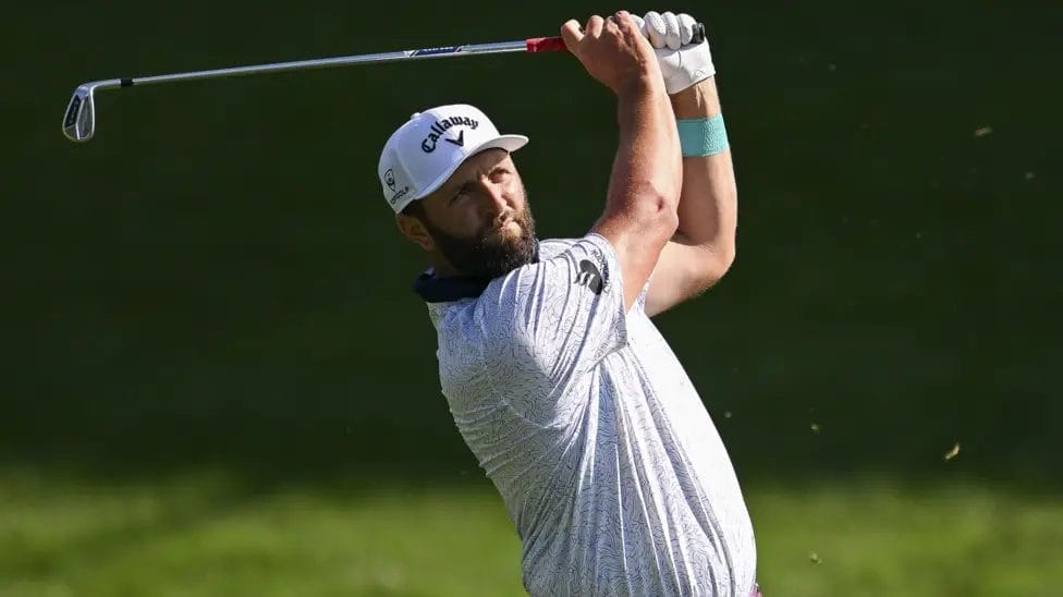 Only once before have Jon Rahm, Bryson DeChambeau and Scottie Scheffler been in the top 10 of a major after 54 holes - when Rahm won the US Open in 2021

