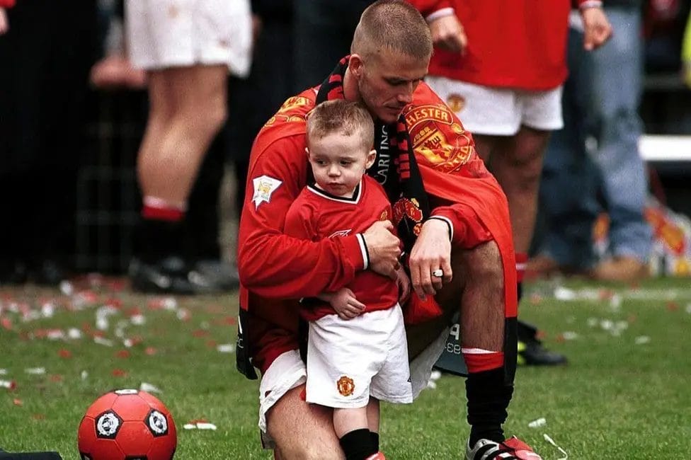 Beckham has four children - sons Brooklyn (pictured), Romeo and Cruz, and daughter Harper


