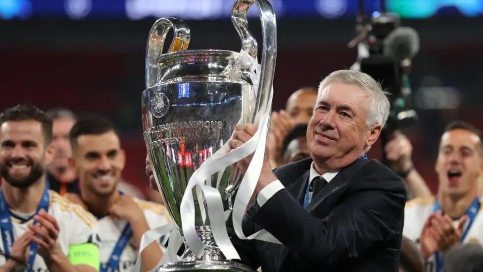 Carlo Ancelotti has won 15 trophies in two spells as manager of Real Madrid

