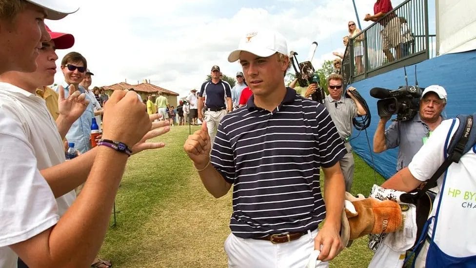 Will in-form Spieth join Grand Slam club at US PGA? 2 In 2010, a 16-year-old Jordan Spieth received a sponsors' exemption to play in the Byron Nelson tournament on the PGA Tour and finished in a share of 16th