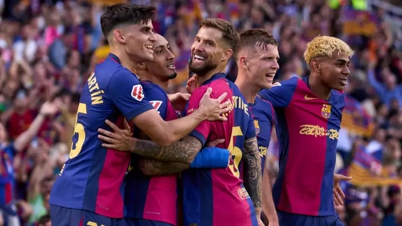  Barcelona before a ball is kicked in the derb