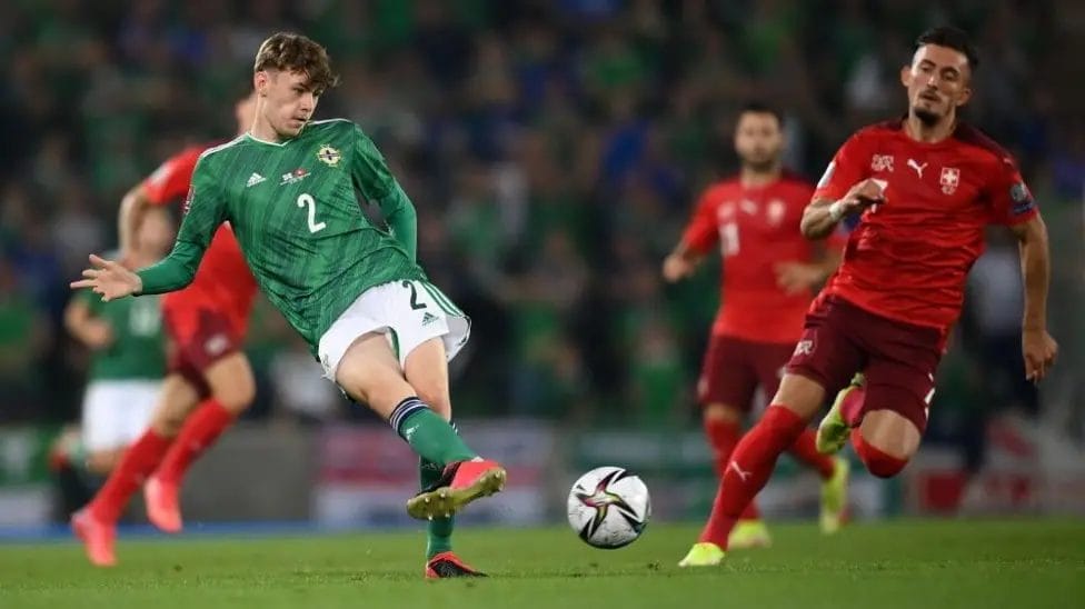 'Toughening up' in League One - the making of Bradley 5 Bradley won the first of his 23 caps for Northern Ireland against Malta in 2021