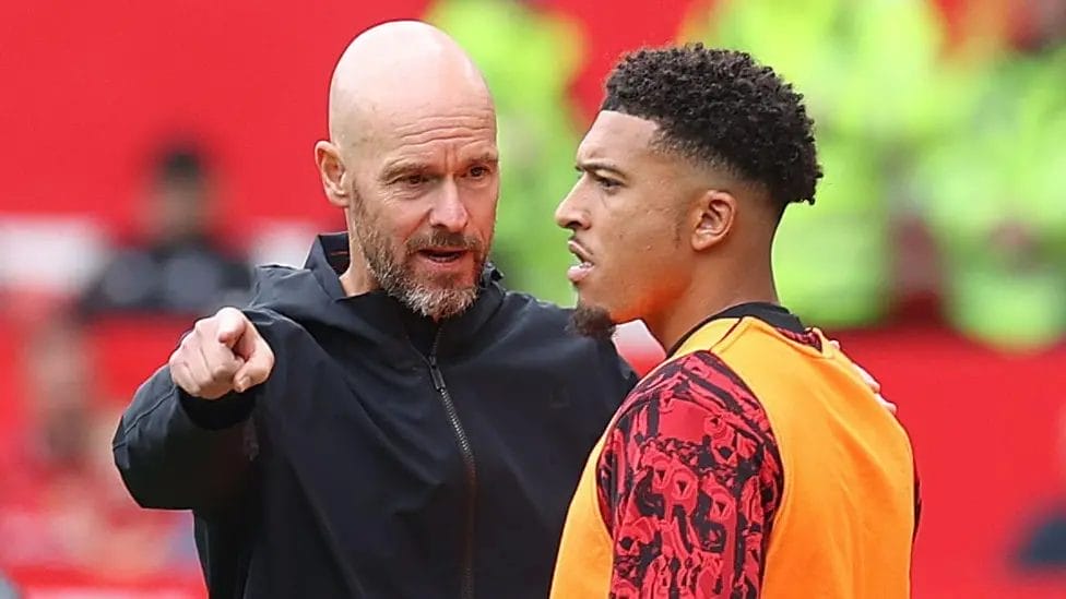 Sancho’s Fall from Grace: Chelsea Pay £5m to Avoid Permanent Deal 2 Jadon Sancho, right, was frozen out by manager Erik ten Hag at Manchester United