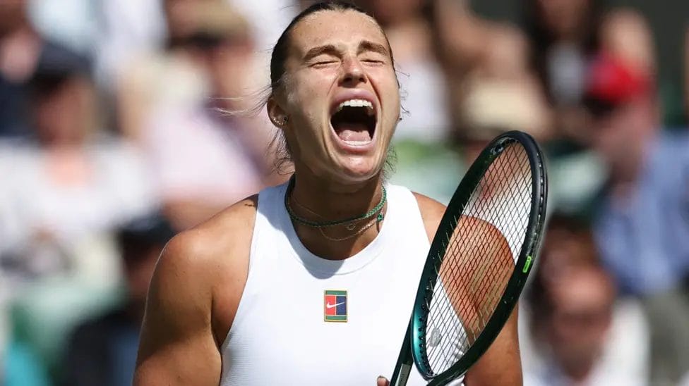 Aryna Sabalenka is into a third Wimbledon semi-final