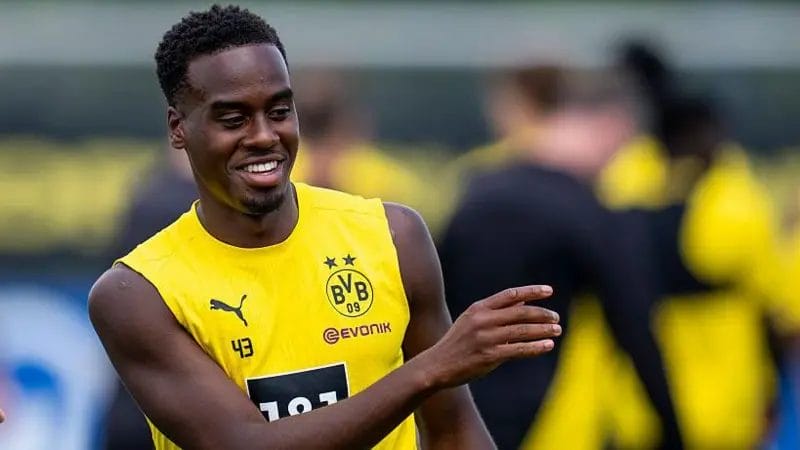 Jamie Gittens scored eight goals in the Bundesliga last season